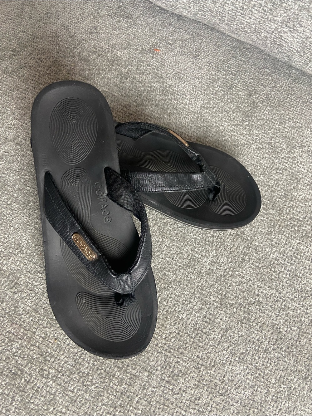 Coface black sandals size 8